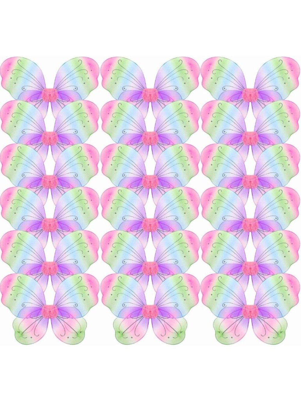 Girls Fairy Butterfly Wings Costume for Dress Up, Party, or Playtime Fun